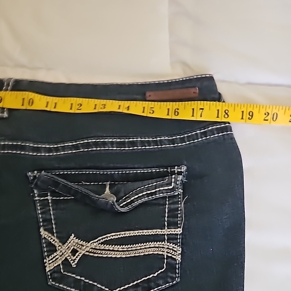 Myth of Jade Dark Blue Jeans with Embroidered Pocket Size 12 - Picture 8 of 8